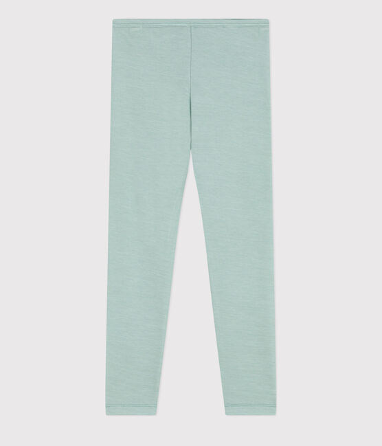 Legging petite fille/petit garçon en laine et coton vert PAUL