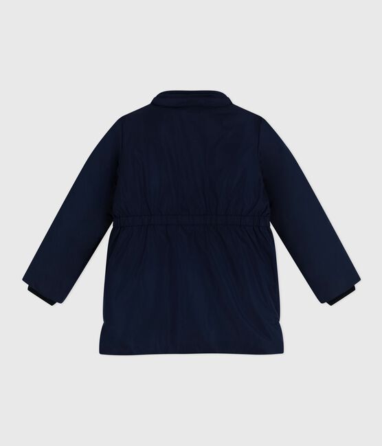 Parka enfant mi-longue unie bleu SMOKING
