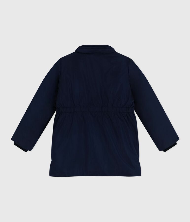 Parka enfant mi-longue unie bleu SMOKING