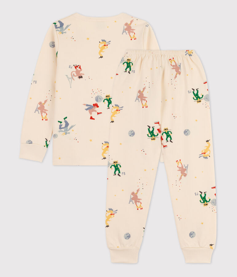 Pyjama phosphorescent en molleton  enfant blanc AVALANCHE/ MULTICO