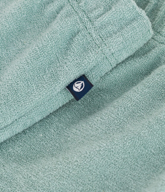 Short bébé en coton éponge vert PAUL