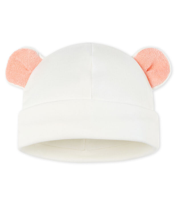 Bonnet b&eacute;b&eacute; en c&ocirc;te blanc