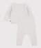 Ensemble 2 pi&egrave;ces b&eacute;b&eacute; en tricot coton &agrave; motif ourson beige chin&eacute;