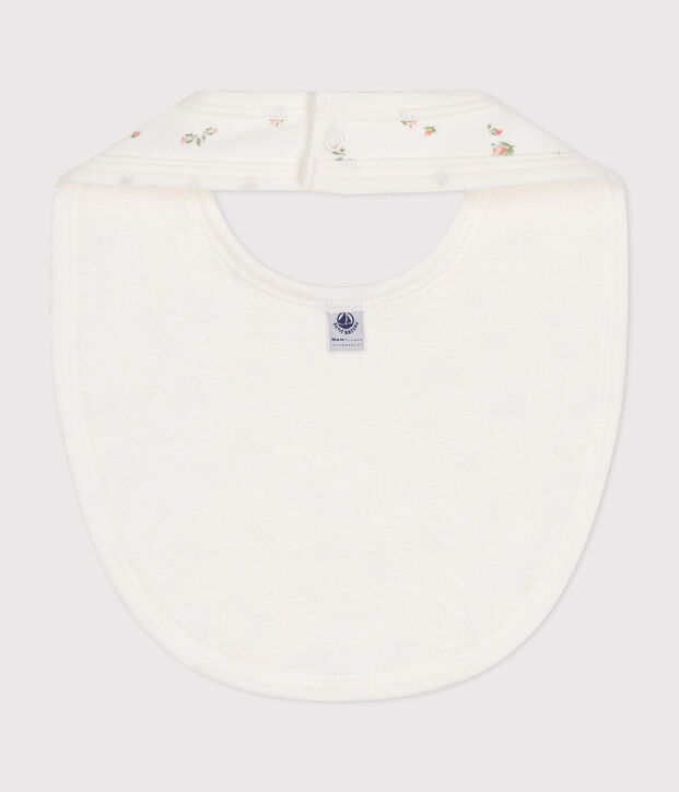 Bavoir b&eacute;b&eacute; blanc/multicouleur