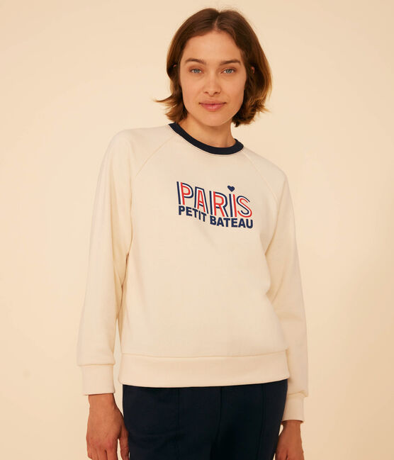 Sweatshirt en molleton femme écru AVALANCHE