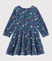 Robe manches longues bébé fille bleu MEDIEVAL/blanc MULTICO