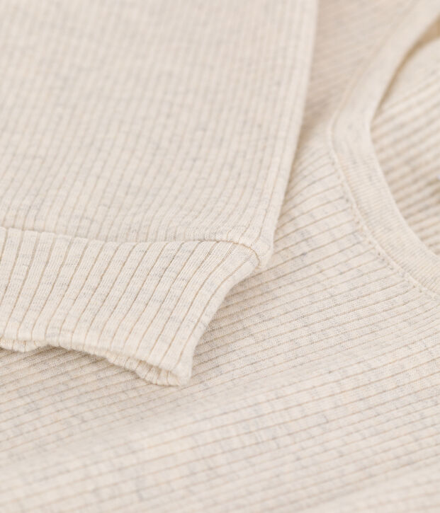 Pyjama femme en coton beige chin&eacute;