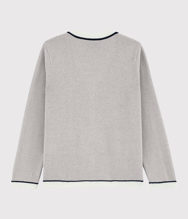 Cardigan en coton jersey enfant gar&ccedil;on gris