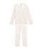 Pyjama fille blanc MARSHMALLOW/rouge TERKUIT