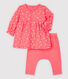 Robe legging à cerises bébé en tubique en coton biologique