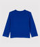 Tee-shirt manches longues en coton bébé garçon bleu SURF
