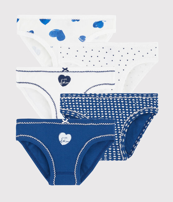 Lot de 5 culottes cœurs petite fille variante 1