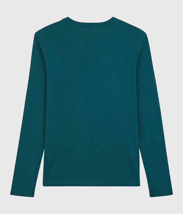 T-shirt col rond iconique en coton Femme vert