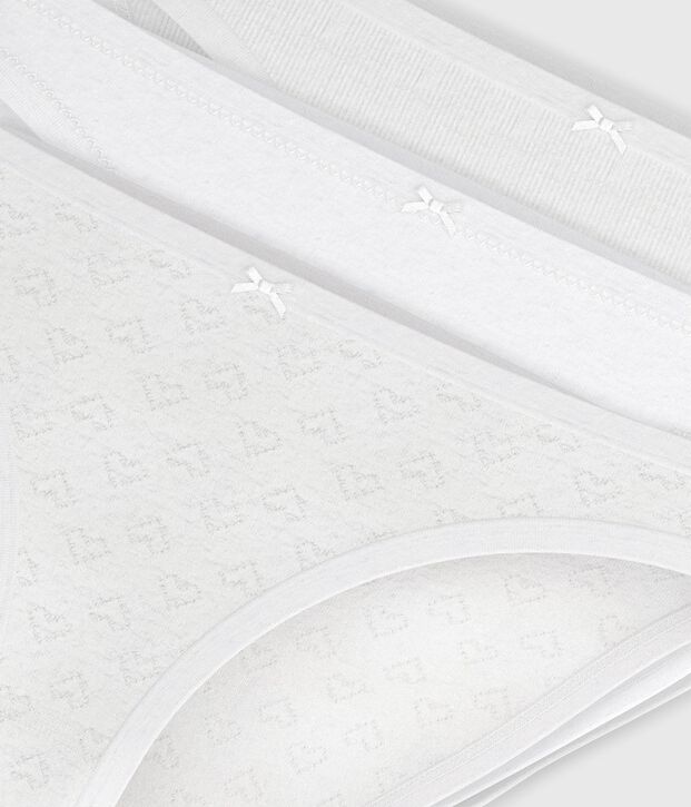 Lot de 3 culottes femme en coton multicouleur