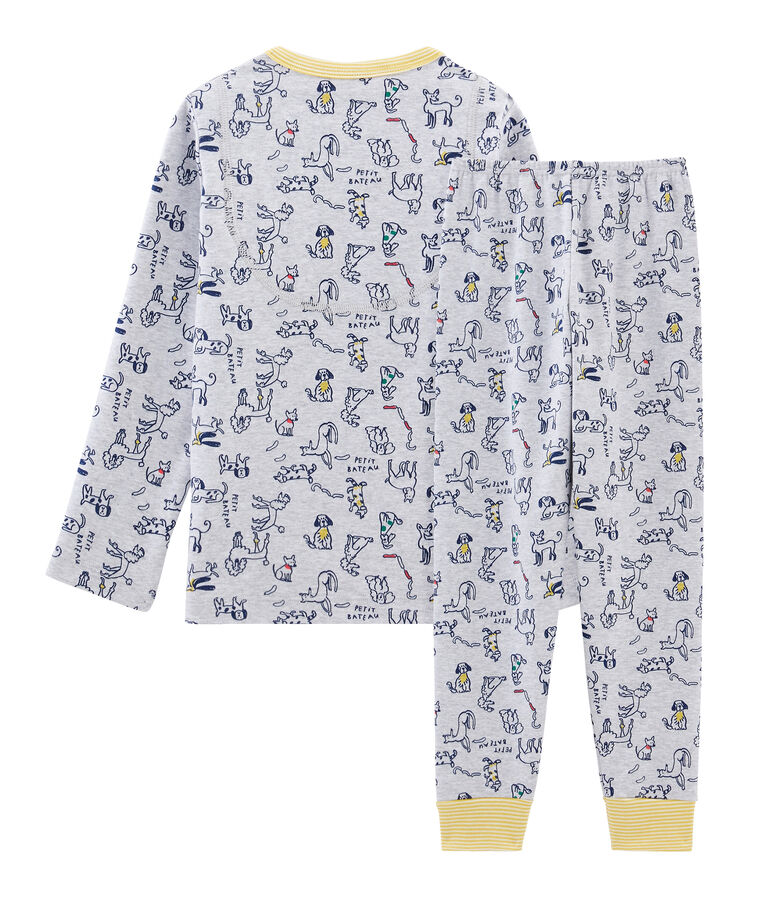 Pyjama petit gar&ccedil;on en c&ocirc;te gris/multicouleur