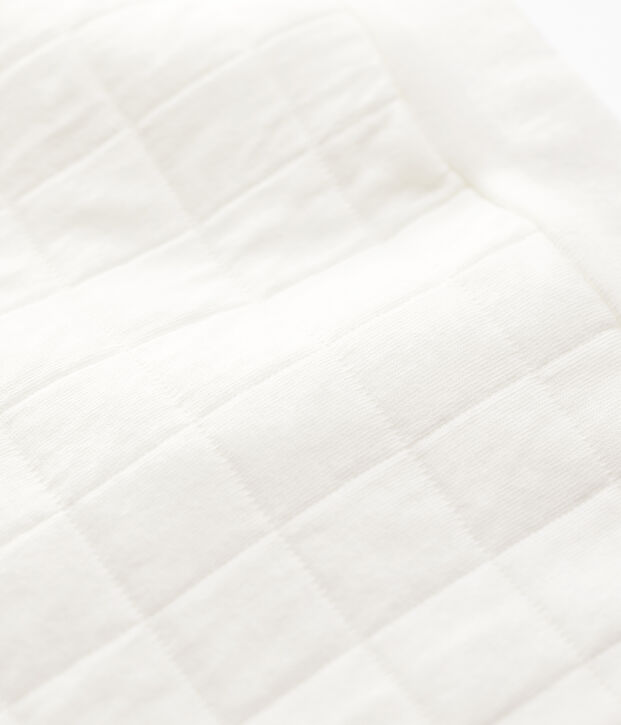Pantalon blanc matelass&eacute; b&eacute;b&eacute; en coton biologique blanc