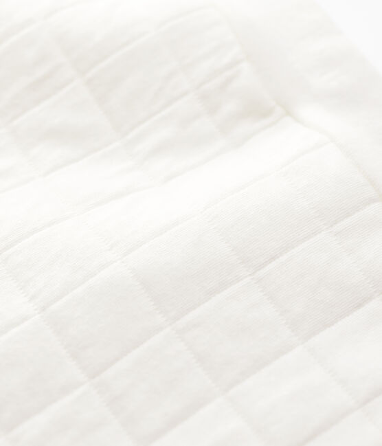Pantalon blanc matelassé bébé en coton biologique blanc MARSHMALLOW