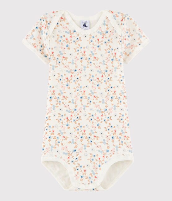 Body manches courtes bébé fille blanc MARSHMALLOW/blanc MULTICO