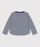 Tee-shirt manches longues en tubique enfant fille / garçon bleu MEDIEVAL/ MONTELIMAR