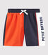 Short de plage effet colorblock enfant garçon