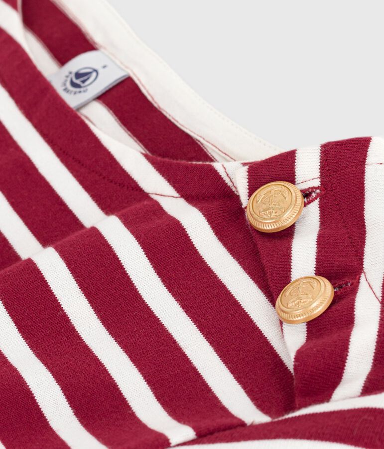 Marini&egrave;re femme en coton rouge AMARANTE/ MILK