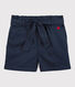 Short noué en serge de coton enfant fille