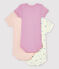 Lot de 3 bodies manches courtes printanier bébé en coton et lin variante 1