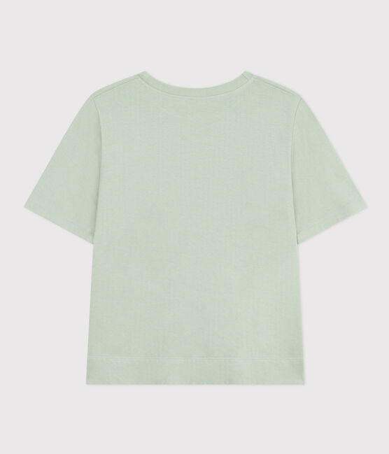 Tee-shirt le Boxy en coton femme vert HERBIER