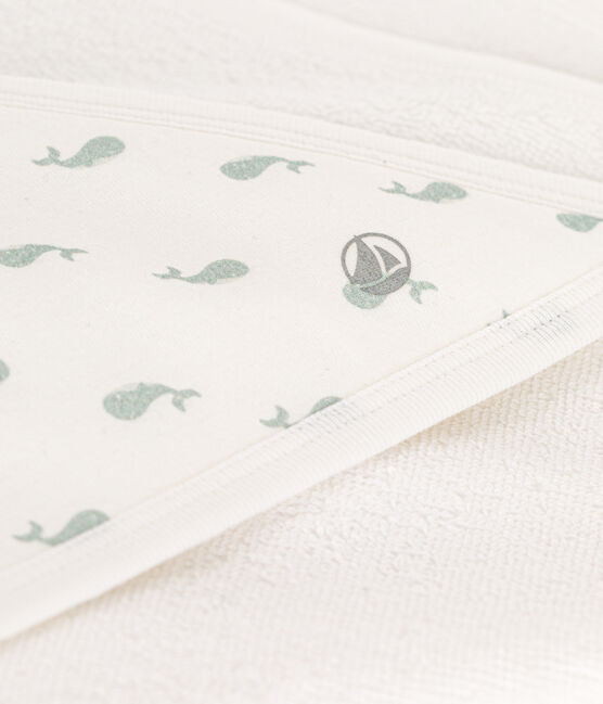 Carré de bain bébé blanc MARSHMALLOW/ HERBIER