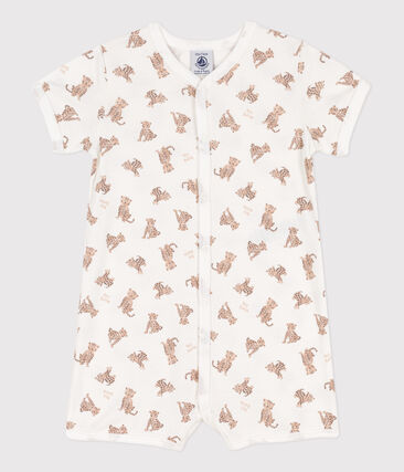 PETIT BATEAU - Combinaison courte imprimée en coton bébé
