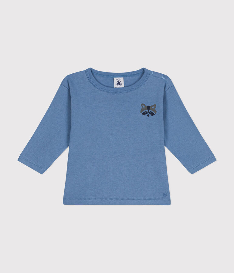 Tee-shirt manches longues en coton b&eacute;b&eacute; bleu
