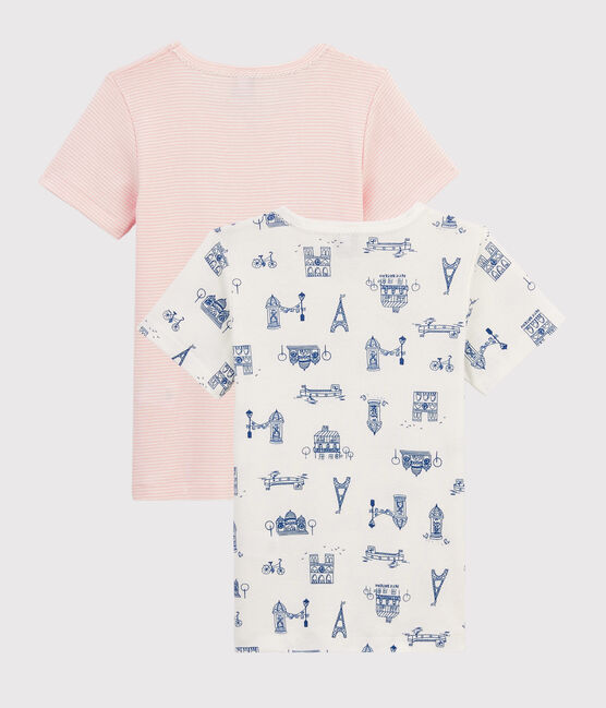 Lot de 2 tee-shirts manches courtes imprimé Paris petite fille variante 1