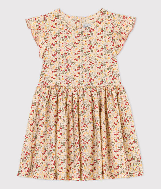 Robe en popeline enfant fille blanc AVALANCHE/ MULTICO