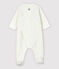 Dors-bien lapin bébé en tubique en coton biologique blanc MARSHMALLOW/blanc MULTICO