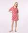 Chemise de nuit femme manches courtes imprimé cœurs rose ROSEWOOD/ MARSHMALLOW