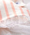 Robe bi-matières bébé fille blanc MARSHMALLOW/rose PATIENCE
