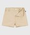Short b&eacute;b&eacute; en coton uni beige SANDER