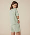 Pyjama short et tee-shirt en coton uni femme. vert HERBIER