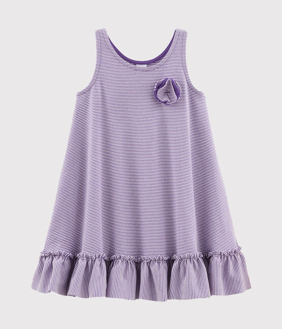Robe enfant fille violet REAL/blanc MARSHMALLOW