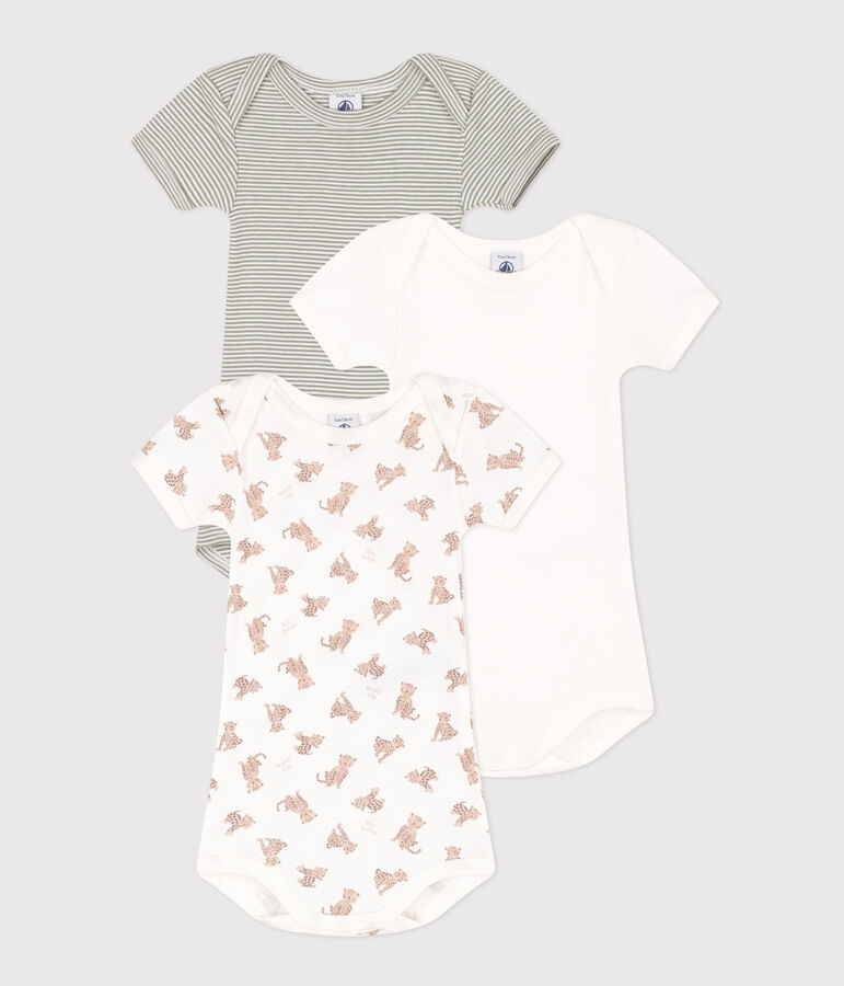 Lot de 3 bodies manches courtes leopards en coton variante 1