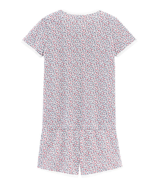 Pyjacourt fille en côte blanc MARSHMALLOW/blanc MULTICO