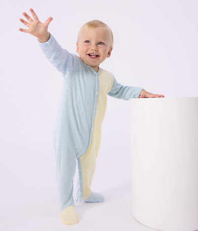 Pyjama b&eacute;b&eacute; en coton imprim&eacute; &agrave; rayures