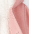 Manteau bébé fille en drap de laine rose CHEEK/blanc MARSHMALLOW