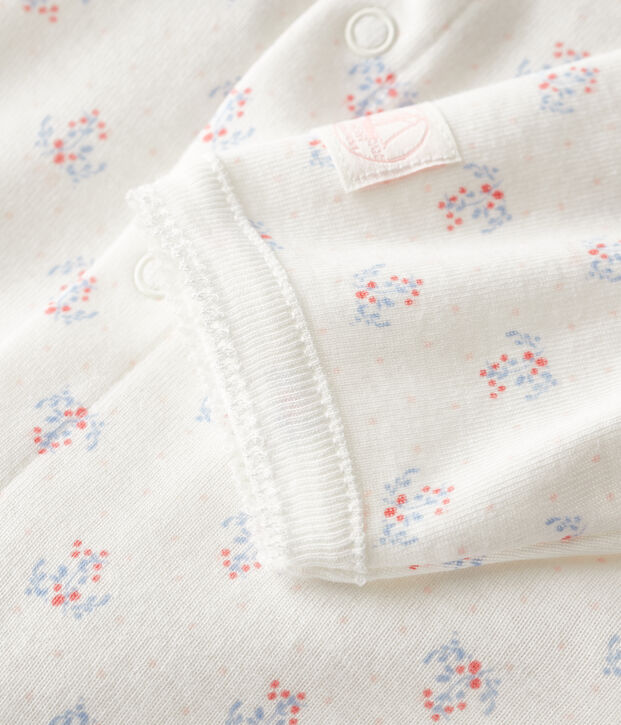 Dors bien b&eacute;b&eacute; fille en c&ocirc;te blanc/multicouleur