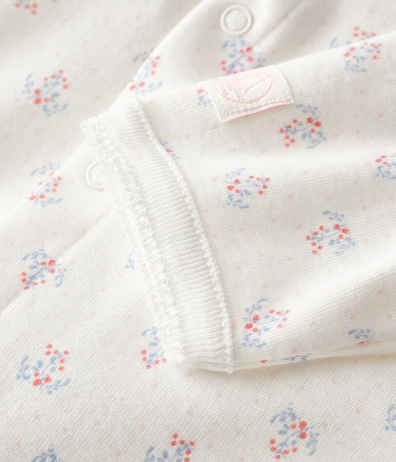 Dors bien b&eacute;b&eacute; fille en c&ocirc;te blanc/multicouleur