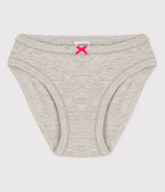 Culotte petite fille en coton gris BELUGA CHINE