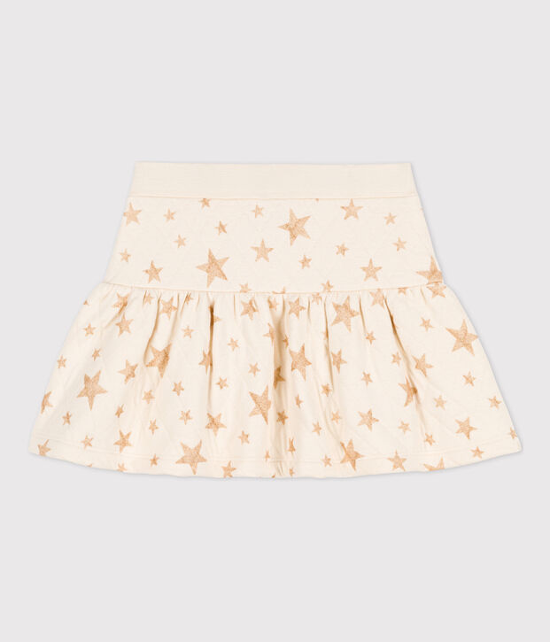 Jupe imprim&eacute;e en tubique enfant fille &eacute;cru