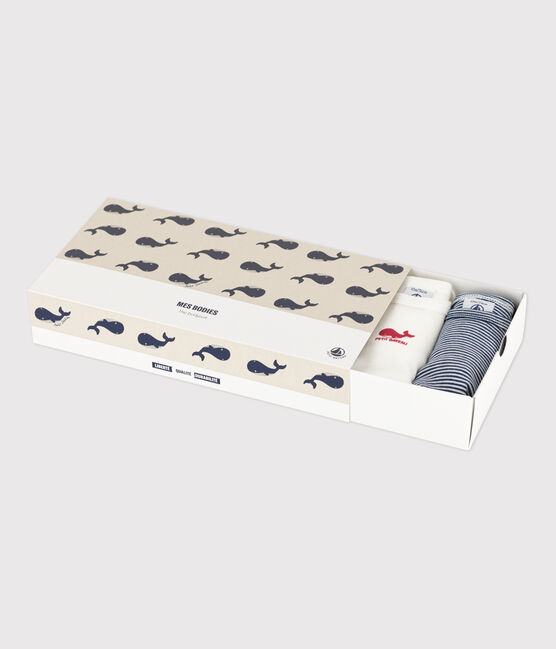 Lot de 5 bodies manches longues baleine bébé en coton variante 1