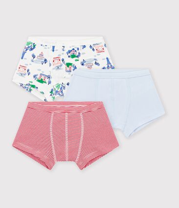 Lot de boxers ceinture colletée enfant en coton imprimé