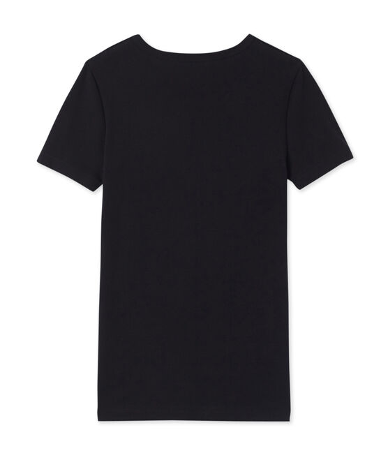 Tee-shirt manches courtes col V homme noir NOIR